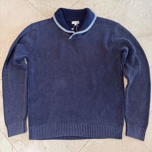 Tyler Boe V-Neck Sweater in Deep Blue